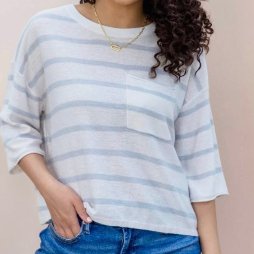 Gentle Fawn Delta Sky Pencil Stripe Top